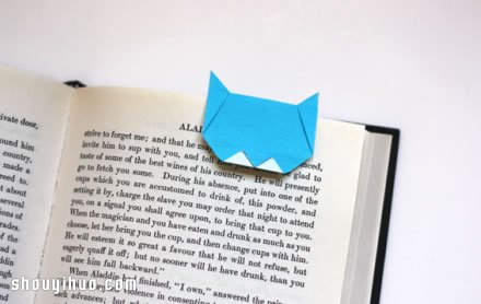 貓咪書簽的折法 可愛小貓書簽折紙圖解教程 - www.888bfw.com