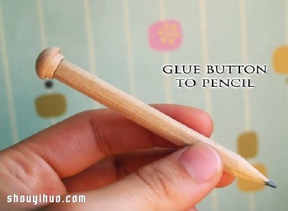 自制治愈系小蘑菇鉛筆創意手工制作圖解教程 - www.888bfw.com